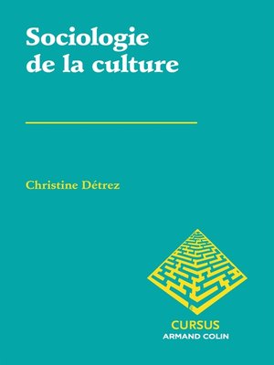 cover image of Sociologie de la culture